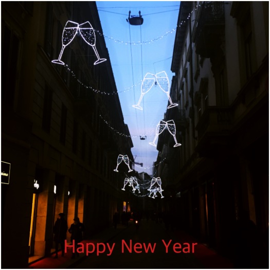 New Year's lights in Brera, Milan