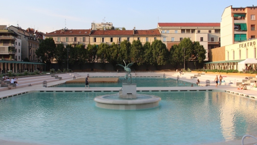 Outdoor swimming pool Bagni Misteriosi in the Porta Romana area, Milan