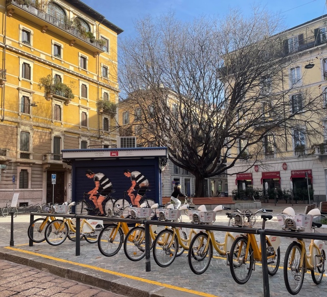 Station of Milan's city bikes BikMi