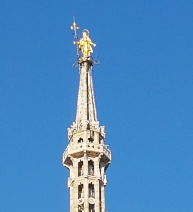 La Madonninia, Milan's golden Madonna perched on top of Milan's cathedral, Duomo di Milano